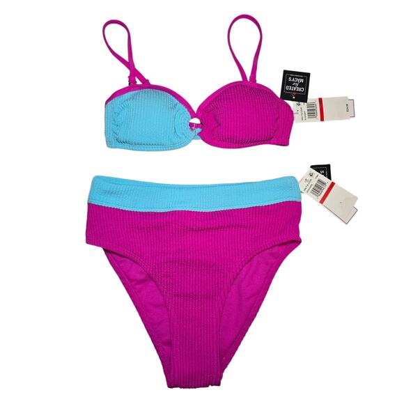 NWT Juniors Salt+Cove Juniors High Waited Swimsuit XS - Picture 1 of 4